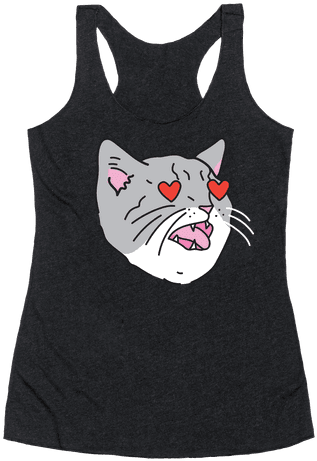 Cat With Heart Eyes Racerback Tank Top - You Don't Like Weed? I'll Get A-bong Racerback Tank (484x484), Png Download
