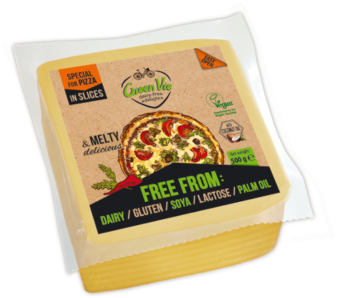 Vegan Dairy-free Special Flavour For Pizza Cheese Flavour - Greenvie Foods Greenvie Gouda Geschmack Geräuchert (700x481), Png Download