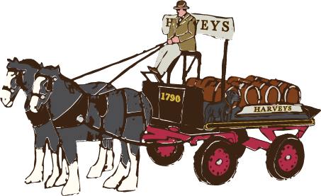 Horse & Dray - Horse Dray (453x277), Png Download