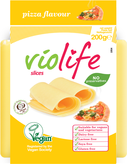 Violife Pizza Flavour Sliced Vegan Cheese (200g) - Violife Vegan Cheese (584x709), Png Download