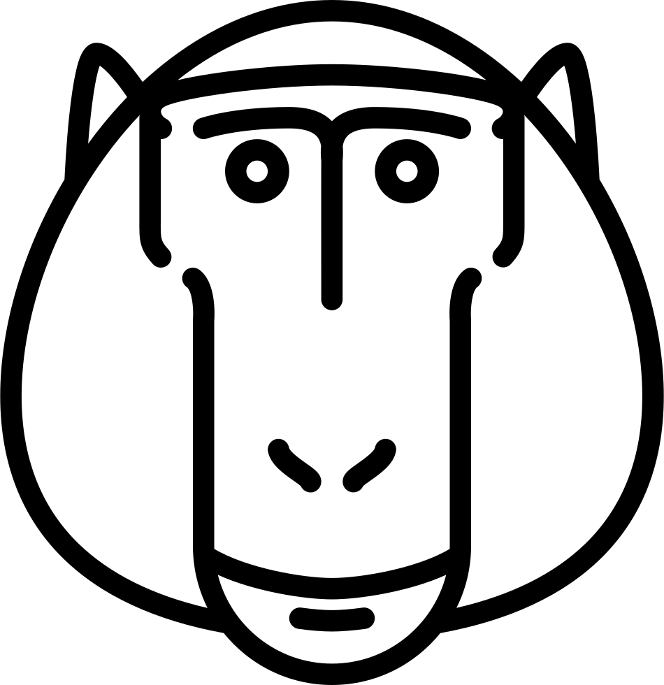 Baboon Head Comments - Scalable Vector Graphics (950x980), Png Download