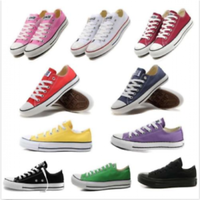 And Cheap Men&amp - All Stars Women Lady Chuck Taylor Ox Low High Top Shoes (800x640), Png Download