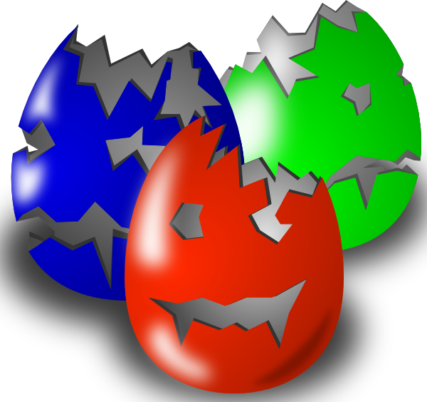 Original Png Clip Art File Scary Easter Eggs Svg Images (600x564), Png Download