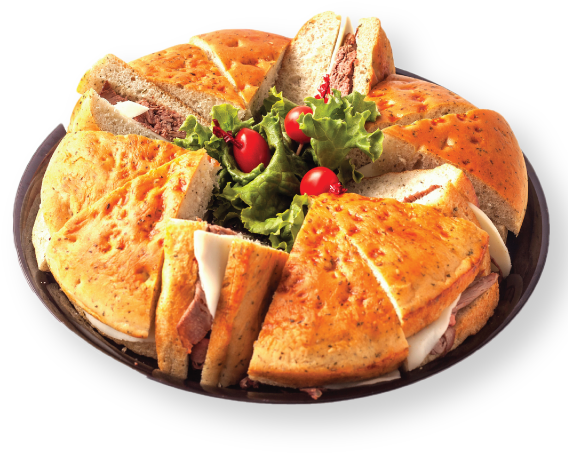 Beef Focaccia Sandwich Tray - Sandwich (570x570), Png Download