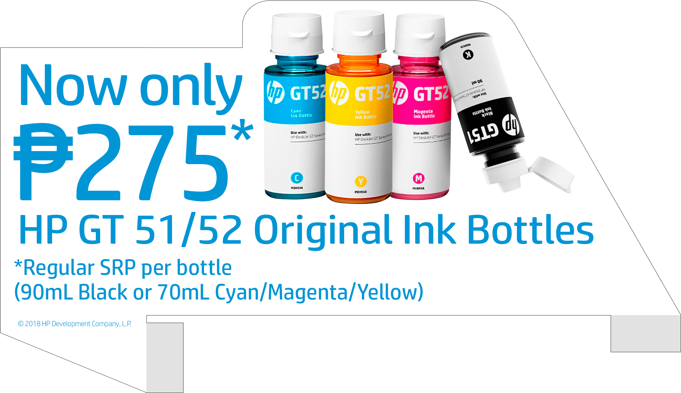 Maximize High-volume Printing Opportunities With Your - Hp Gt52 Cyan Ink Bottle (2690x1551), Png Download