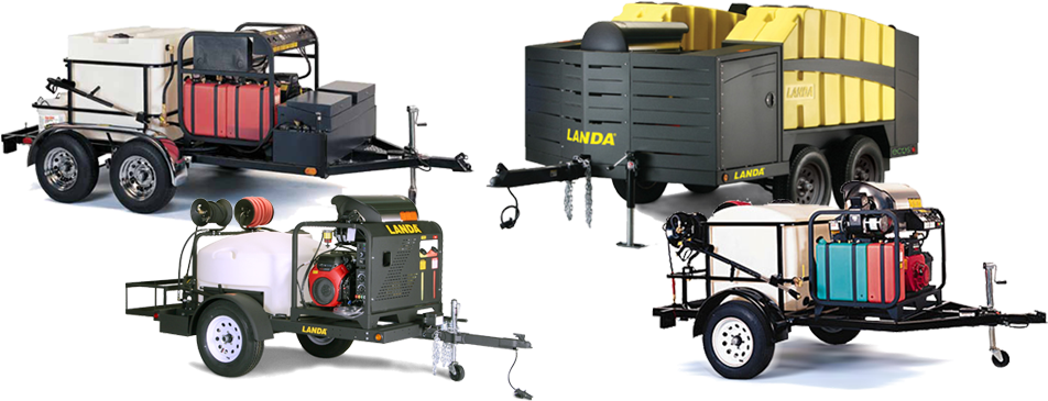 Landa Mobile Wash And Reclaim Systems - Landa Pressure Washer Trailer (1000x396), Png Download