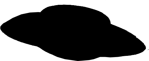 Ufo Pluspng - Black Ufo Png (500x500), Png Download