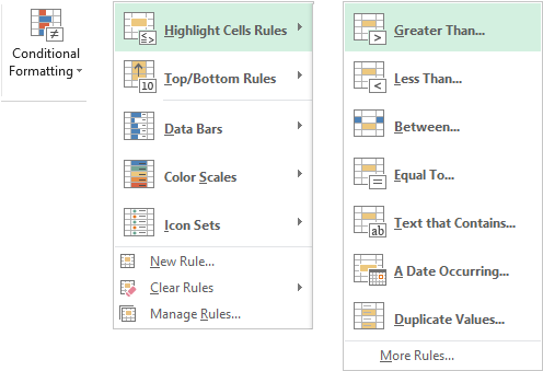 Conditional Formatting Highlight Cell Rules - Cell (1024x338), Png Download