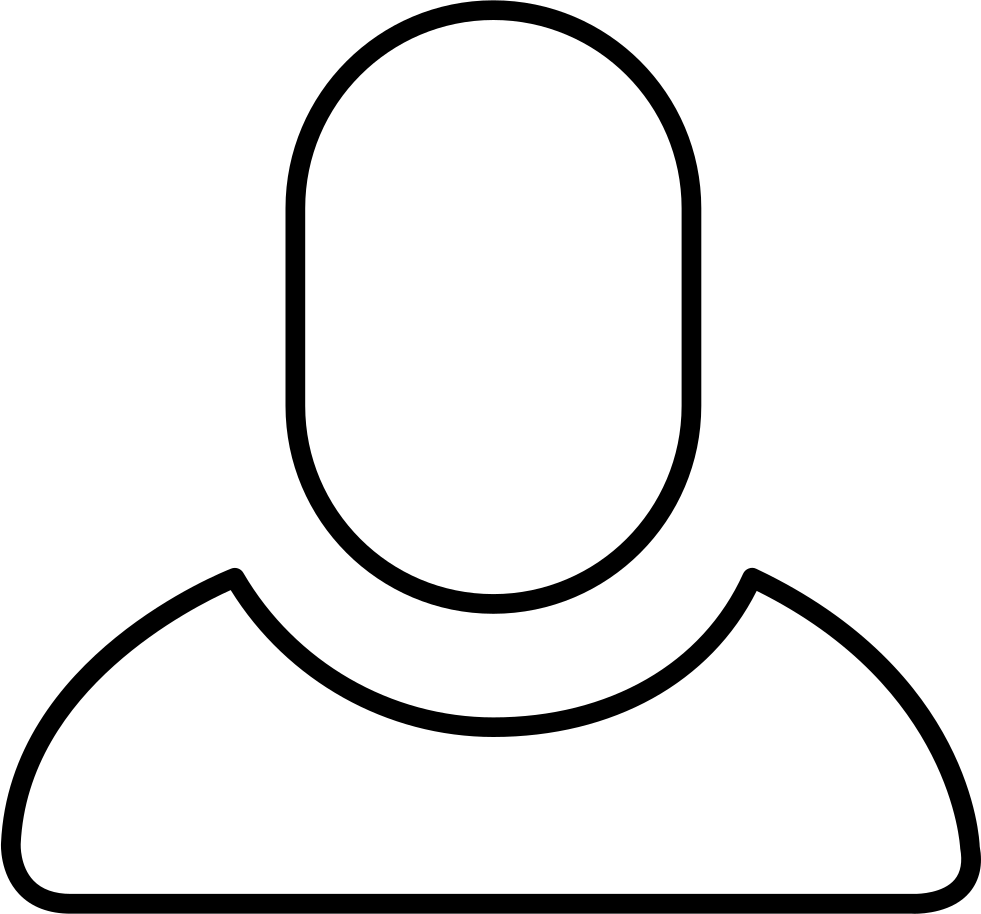 Person Outline Svg Icon Free Download - Portable Network Graphics (981x914), Png Download