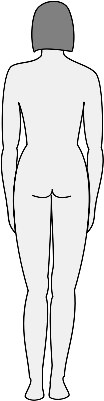 Female Body Silhouette - Standing (800x800), Png Download