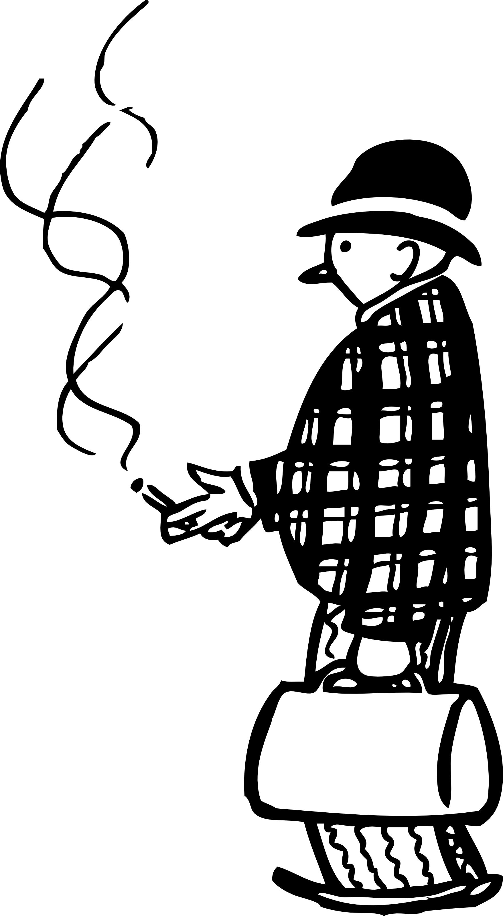 Funny Little Cigar Smoker Png Images - Man Smoking Cigar Png (328x600), Png Download