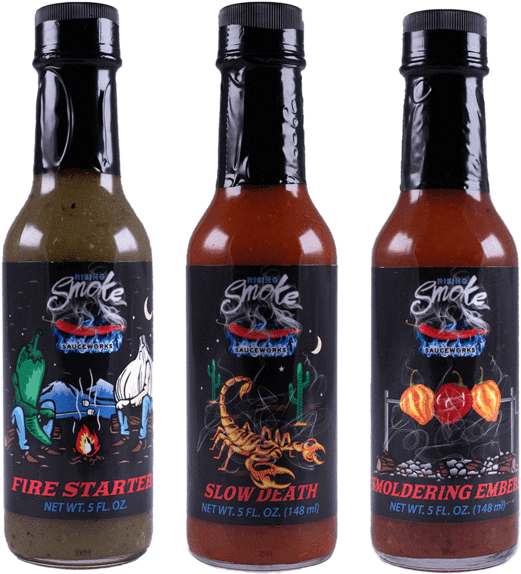 Rising Smoke Slow Death Hot Sauce (600x600), Png Download