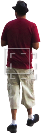 Man Walking Away Backpack - Man (450x450), Png Download