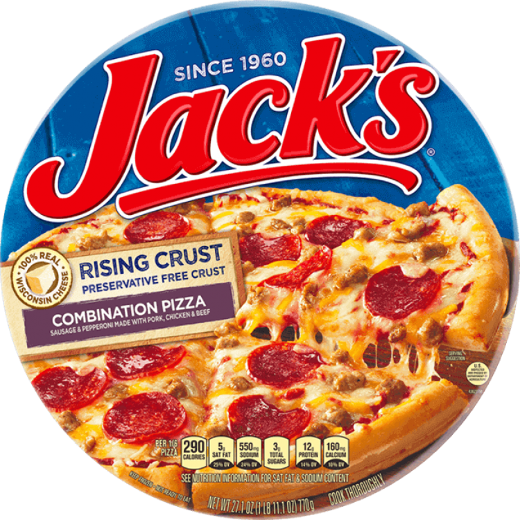 Jack's Rising Crust - Jack's Rising Crust Combination Frozen Pizza 27.1 Oz. (750x750), Png Download