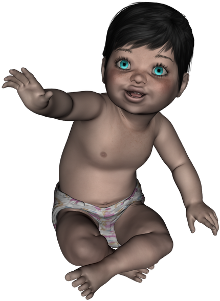 Fuzzy Thin Proper Baby Hair - Baby (752x697), Png Download