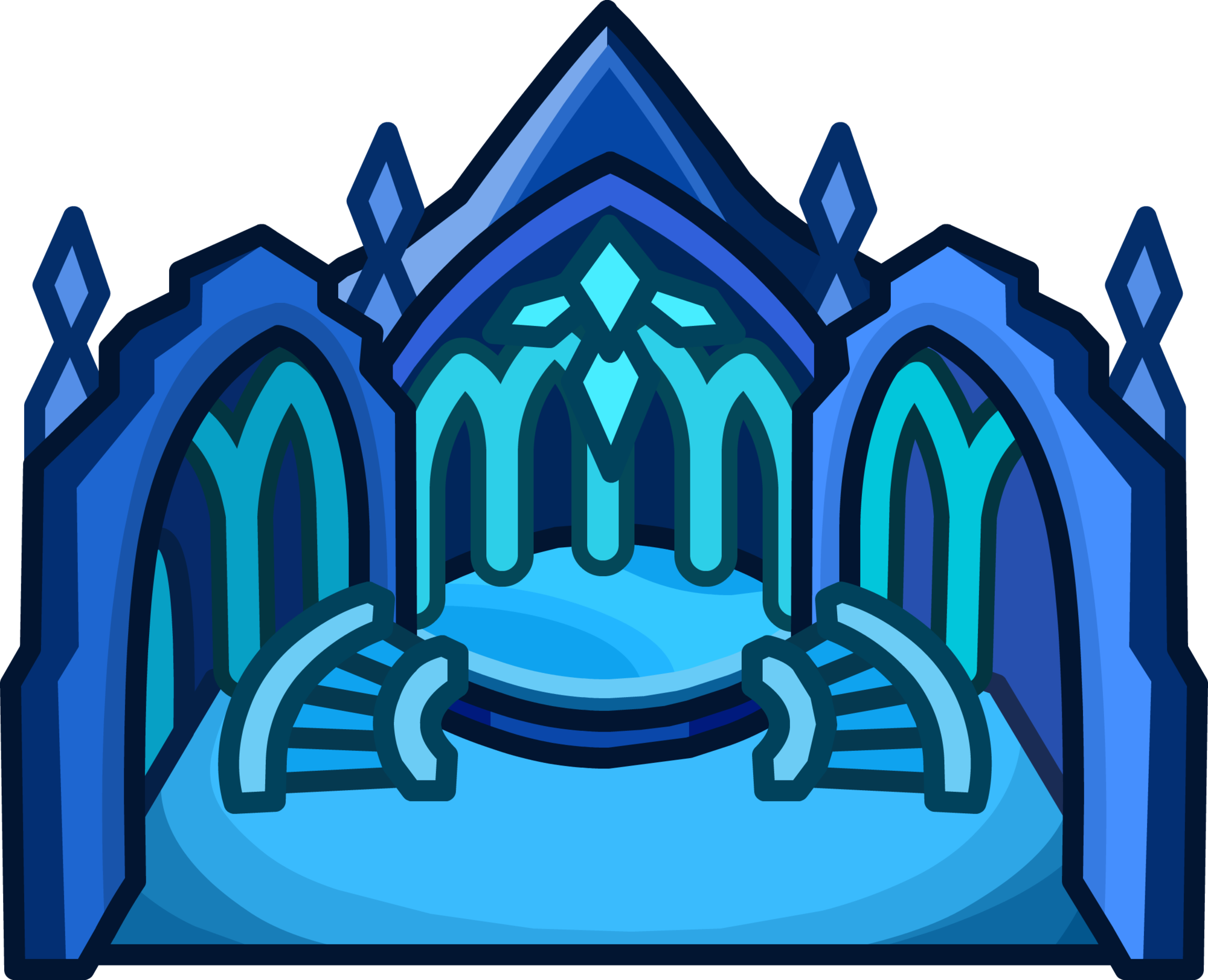 Ice Palace Igloo - Club Penguin Ice Palace Igloo (2000x1621), Png Download