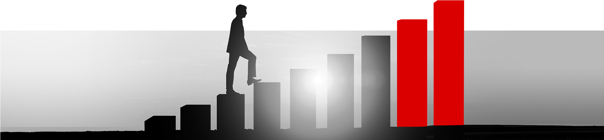 Silhouette Walking Up Graph Bars - Logistics Cost Per Gdp Thailand 2017 (1998x553), Png Download