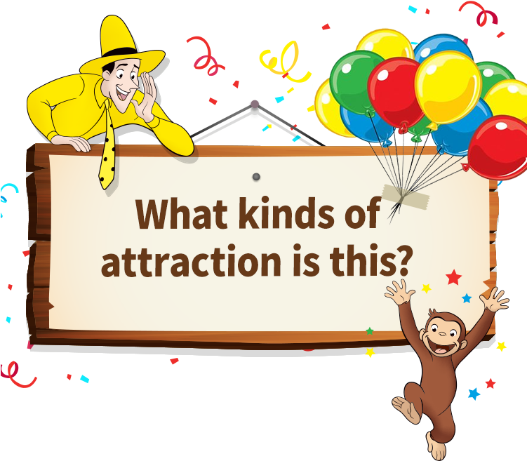What Kinds Of Attraction Is This - Roommates Rmk1082gm Curious George Peel & Stick (750x698), Png Download