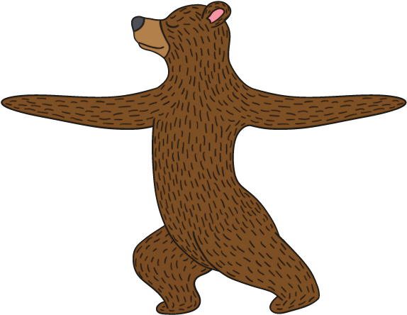 Practice Wild, Animal Style Yoga Moves At The Zoo On - Animal Yoga Cartoon (640x482), Png Download
