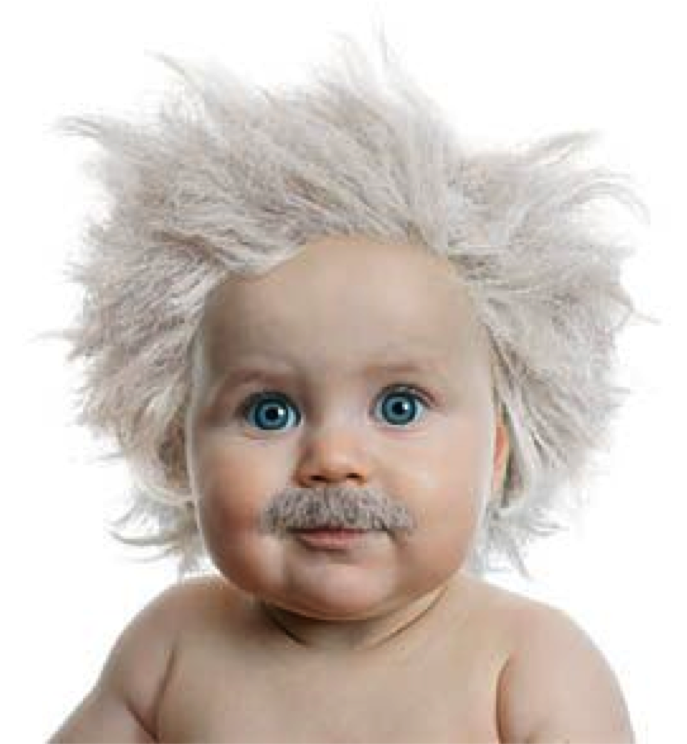 Einstein Hair Png - Baby With Einstein Hair (1350x743), Png Download