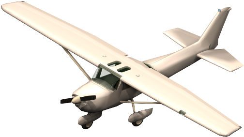 Cessna Aircraft 3ds Max Model - Cessna 172 (675x643), Png Download