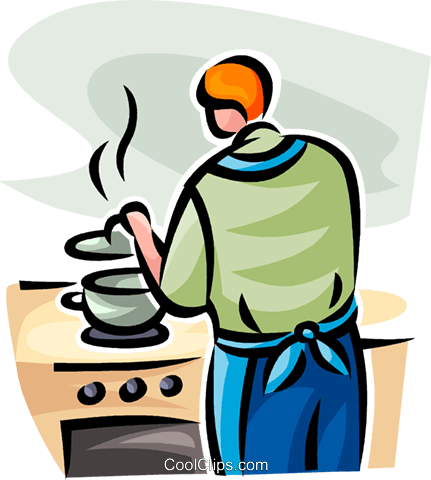 Woman Cooking Royalty Free Vector Clip Art Illustration (431x480), Png Download