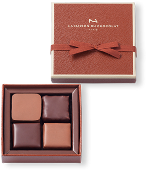 Pralinés Gift Box 4 Pieces - Chocolate (600x600), Png Download