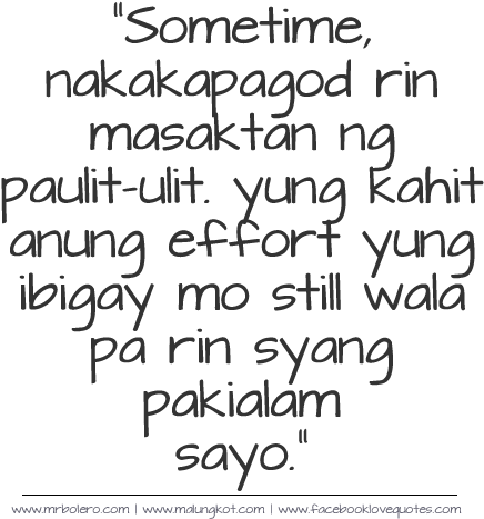 Nakakapagod Tagalog Sad Love Quotes - Love Quotes And Sayings Tagalog (500x500), Png Download