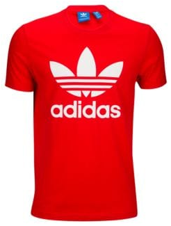 Adidas Originals Trefoil T Shirt - Adidas Red Shirt Mens (465x324), Png Download