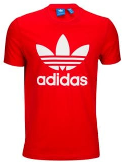 adidas red shirt mens