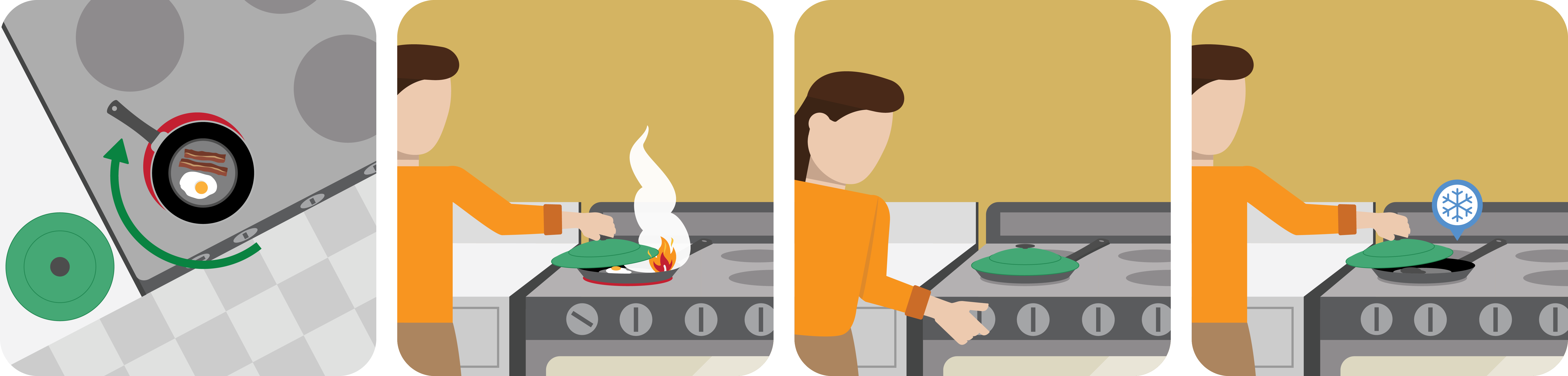 Woman Cooking - Cartoon (7500x1800), Png Download