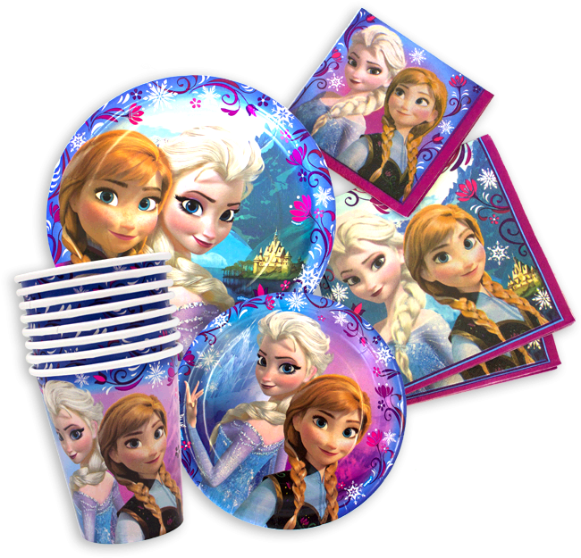 Themed Party Supplies - Frozen Party Plates Napkins Cups (654x654), Png Download