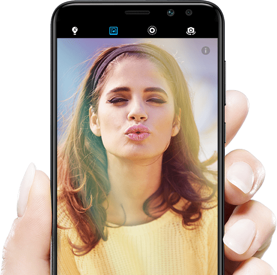 Huawei Nova 2i Front Camera Bokeh - Huawei Mate 10 Lite Selfie Camera (546x543), Png Download