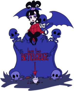 Beetlejuice Cartoon, Beetle Juice, Fantasy World, Dark - Portable Network Graphics (400x432), Png Download