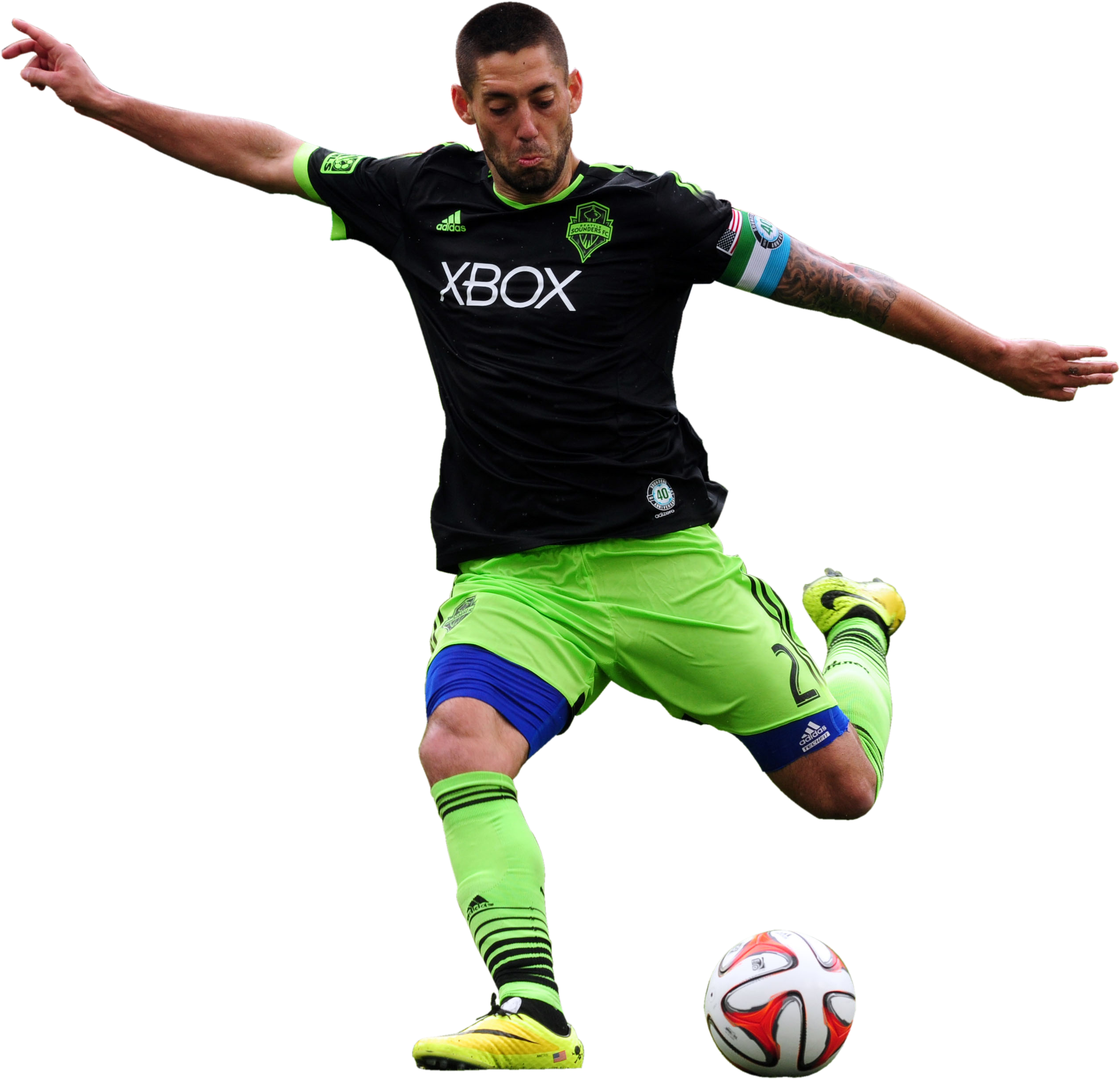 Seattle Sounders Fc Png Image Background - Clint Dempsey Sounders Png (2649x2529), Png Download