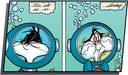 Depth Charge - Pepe Le Pew Comics (430x283), Png Download