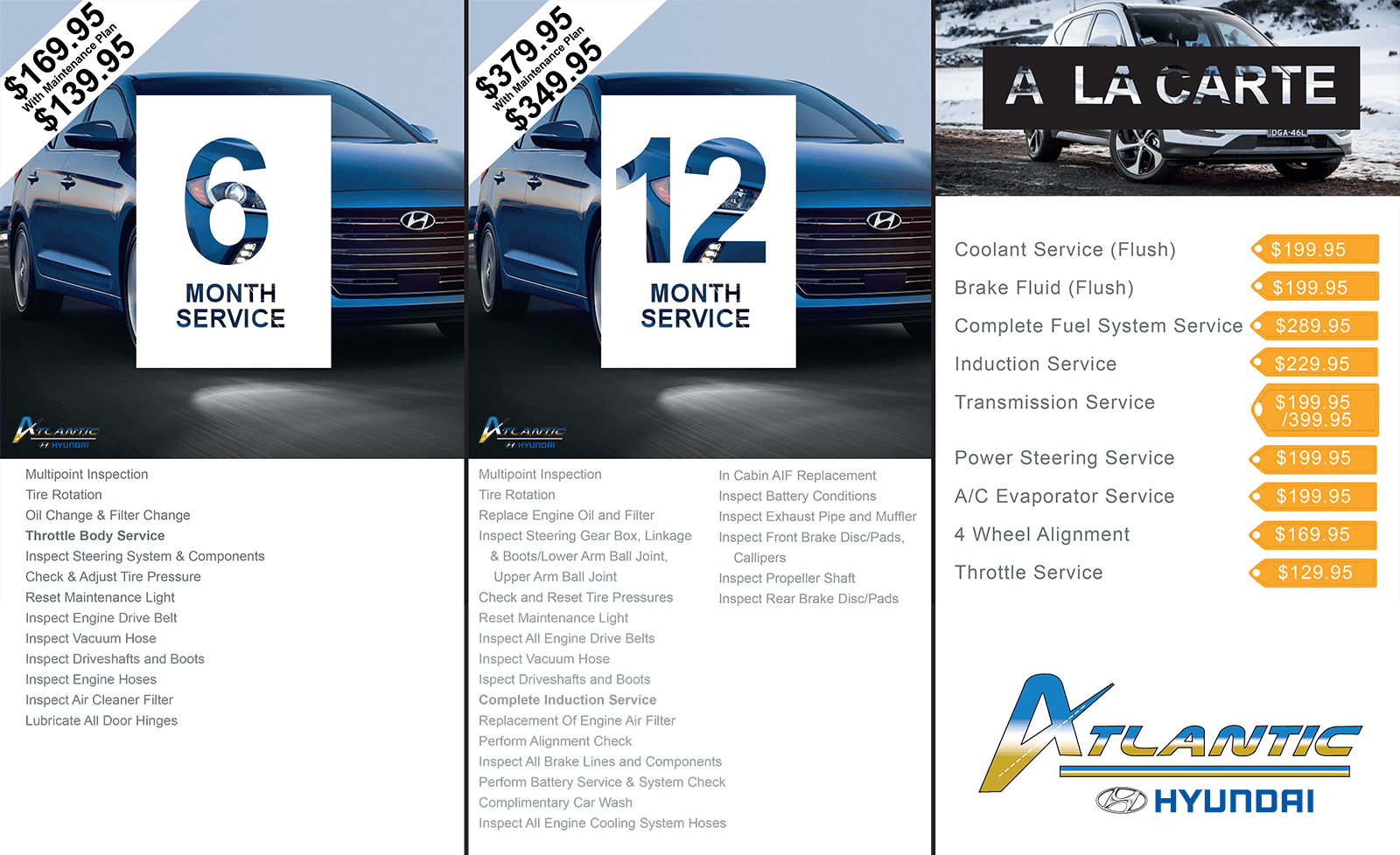 Atlantic Hyundai Service Menu - Hyundai (1600x978), Png Download