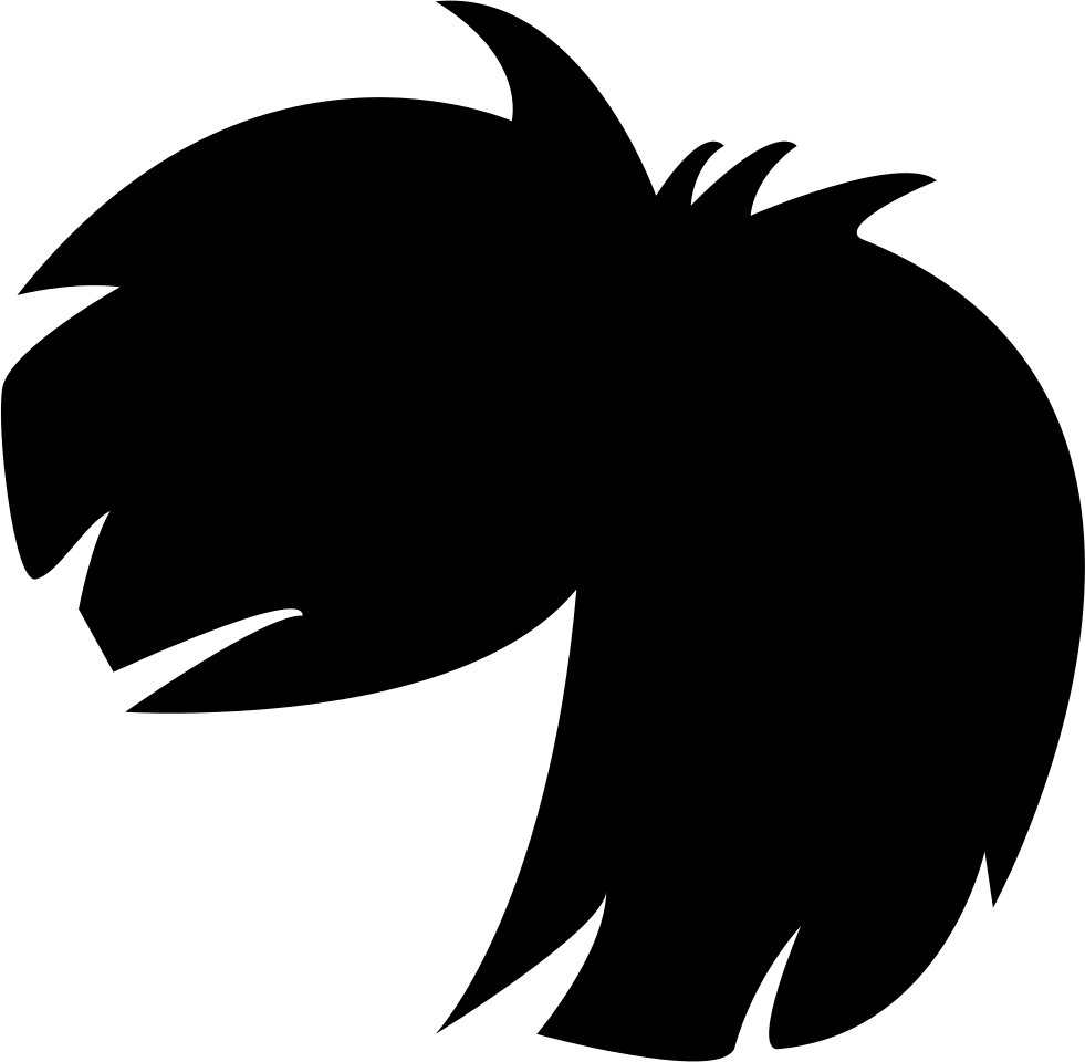Png File - Black And White Cartoon Hair (981x960), Png Download