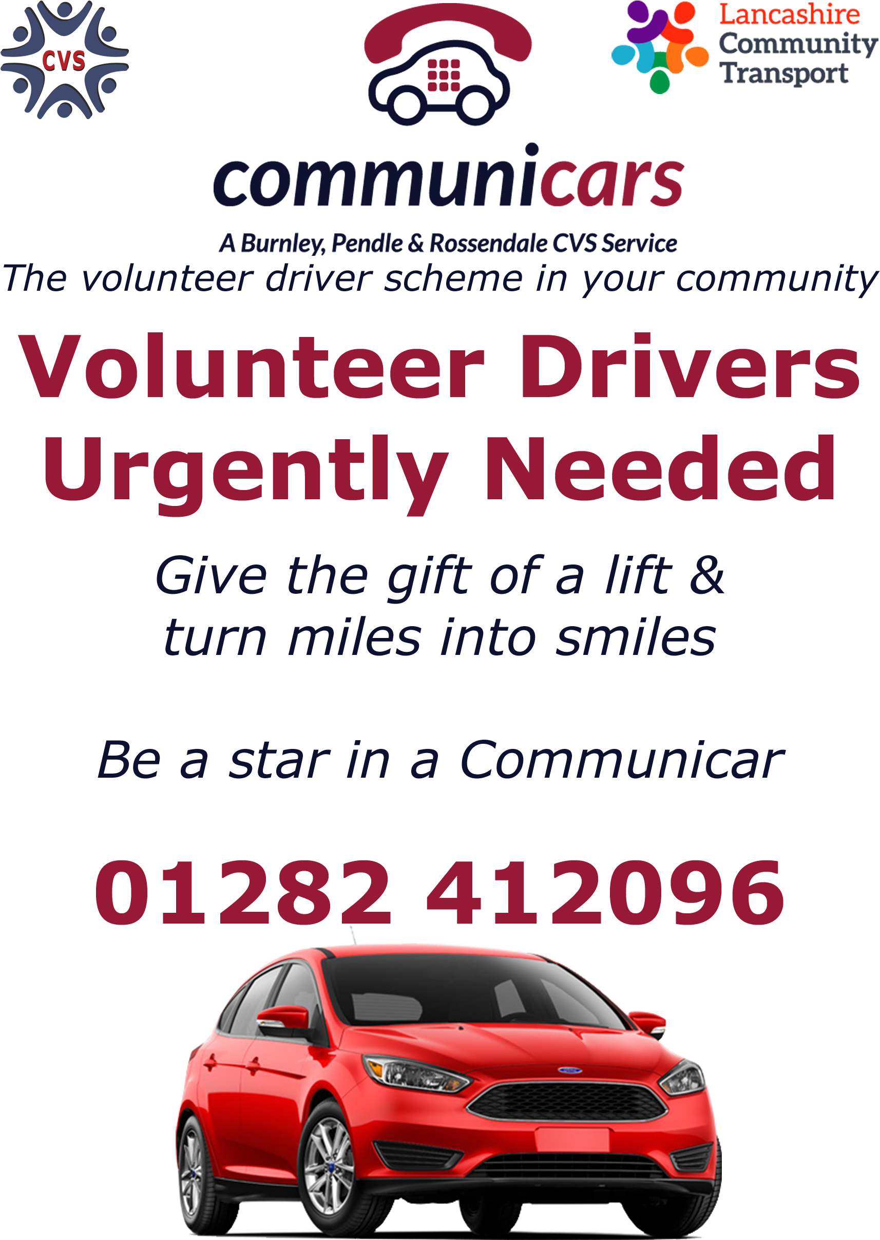 Communicars Volunteer Drivers Needed - Car Driver Is Needed (1748x2480), Png Download