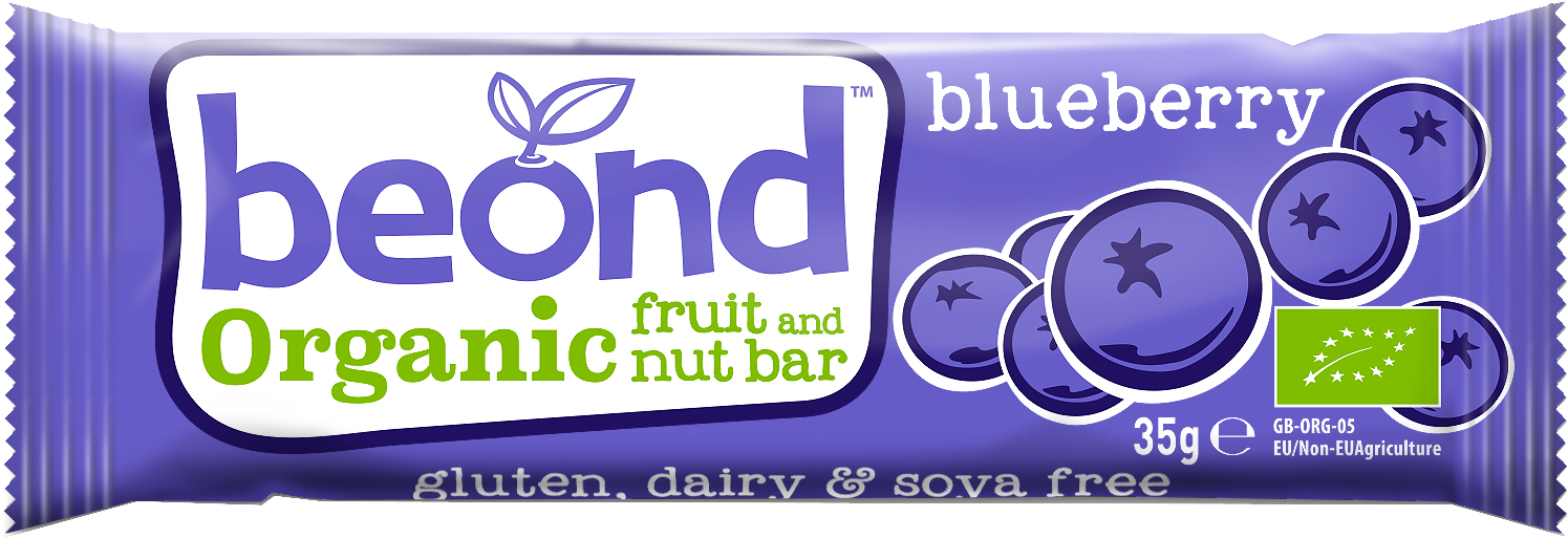 Beond Organic Blueberry Fruit & Nut Bar - Beond Bars (1546x566), Png Download