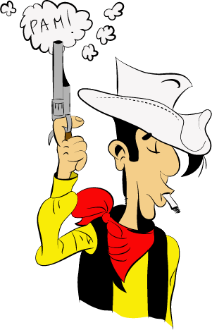 Lucky Luke (301x468), Png Download