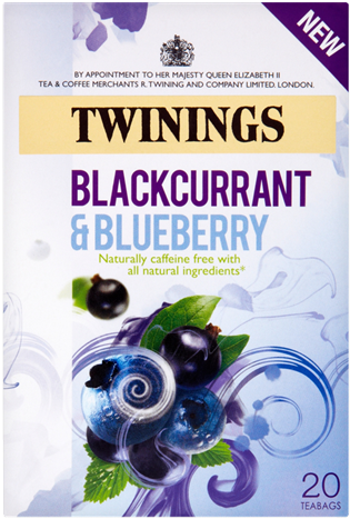 Twinings Blackcurrant & Blueberry Tea 20 Tea Bags, (640x488), Png Download