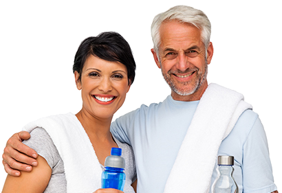 Older Couple After Workout - Portrait (464x280), Png Download