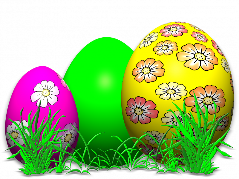Easter Background Wallpaper Free Easter Wallpapers - Easter Coloring Book: Easter Eggs Jumbo Coloring Book (800x600), Png Download