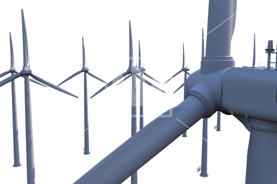 Wind Turbines Plantation - Wind Turbine (550x366), Png Download