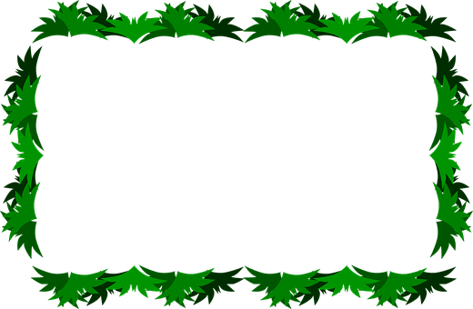 Grass Border Frame Green Grass Grass Grass - Green Frame Vector Png (520x340), Png Download