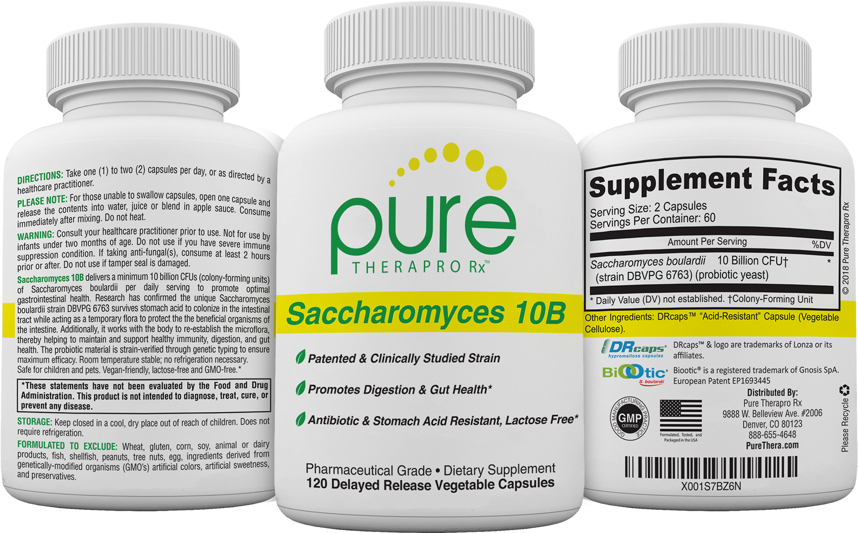Saccharomyces Boulardii 10 Billion - Pure Therapeutics Glutathione Gold - 120 Vcaps | 100mg (1876x1500), Png Download