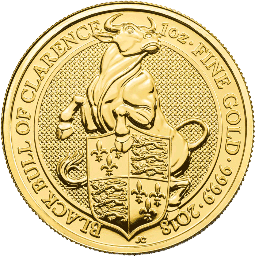 Black Bull Of Clarence - Queen Beast Gold Coin (900x900), Png Download