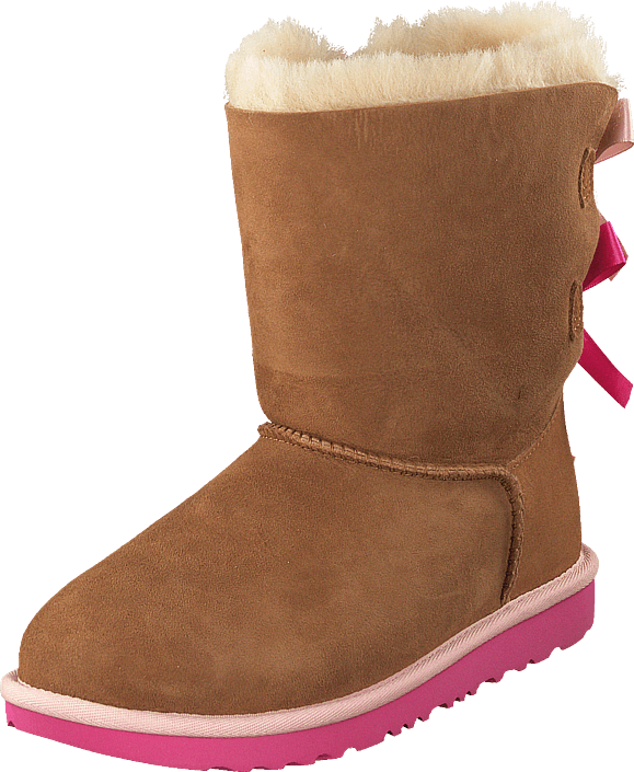 brown uggs with pink bows