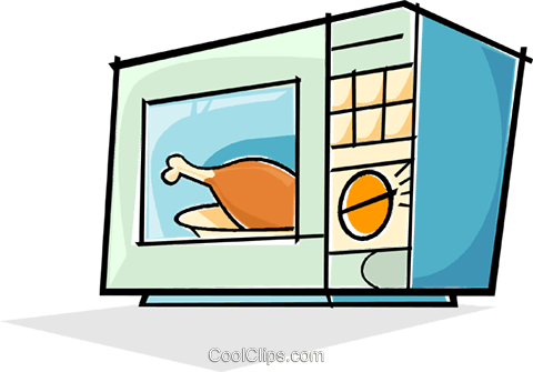 Microwave Oven Cooking Food Royalty Free Vector Clip - Microwave Clipart Png (480x335), Png Download